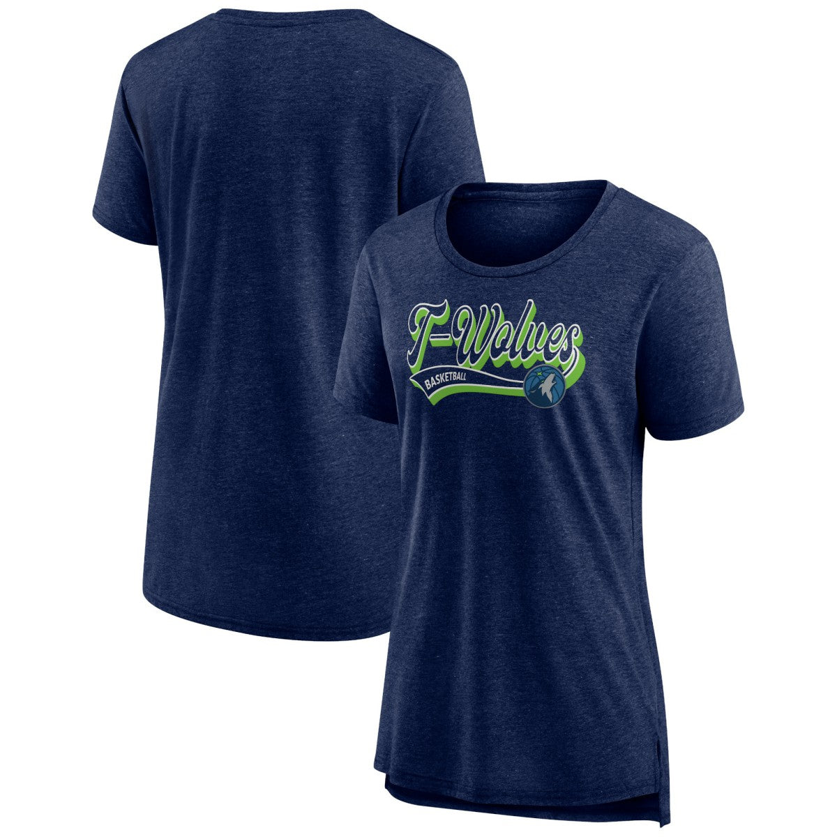 Minnesota Timberwolves Women's League Leader Tri-Blend T-Shirt Heather Navy | Fanatics outlet