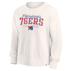 Philadelphia 76ers Women's Close the Game Pullover Sweatshirt Cream | Fanatics Lifestyle
