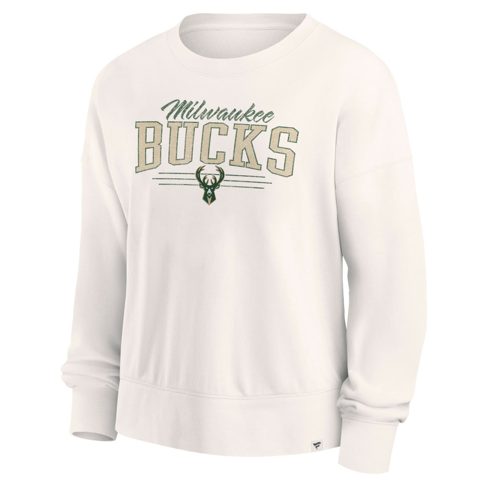 Milwaukee Bucks Women's Close the Game Pullover Sweatshirt Cream | Fanatics discount