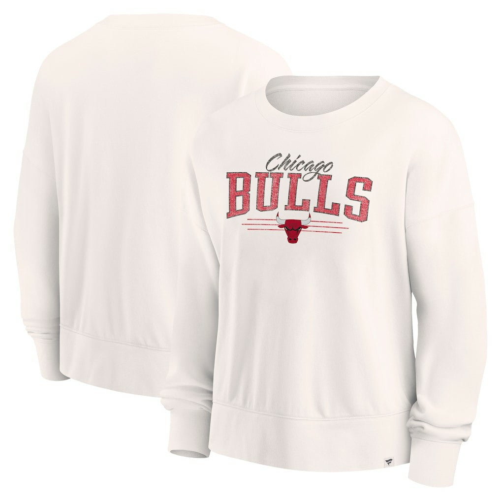 Chicago Bulls Women's Close the Game Pullover Sweatshirt Cream | Fanatics