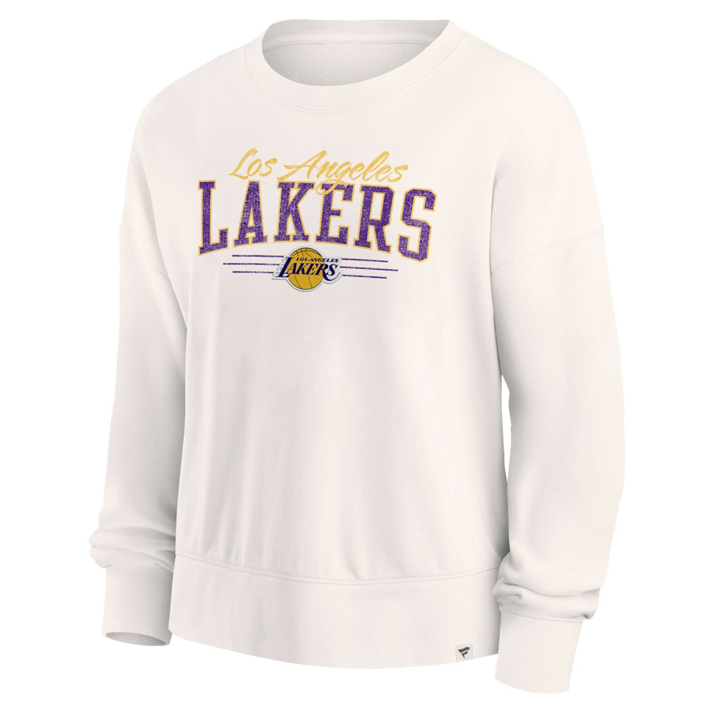Los Angeles Lakers Women's Close the Game Pullover Sweatshirt Cream | Fanatics for sale
