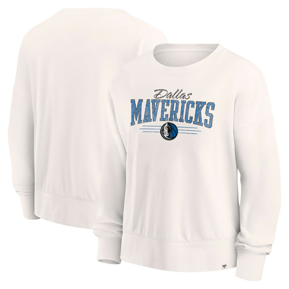 Dallas Mavericks Women's Close the Game Pullover Sweatshirt for sale Cream | Fanatics Lifestyle