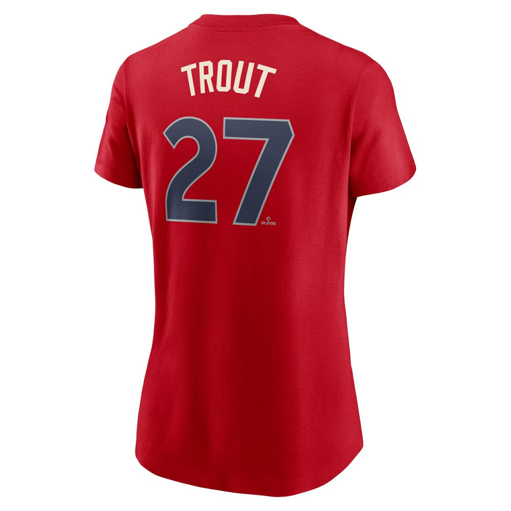 Mike Trout Los Angeles Angels Nike Women's 2024 City Connect Fuse Player Name & Number T-Shirt - Red - Nike Discount