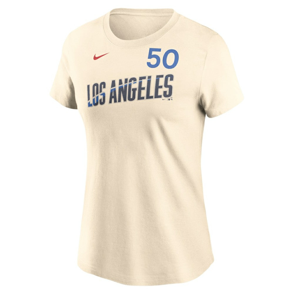 Mookie Betts Los Angeles Dodgers Nike Women's 2024 City Connect Fuse Name & Number T-Shirt - Navy - Nike Online