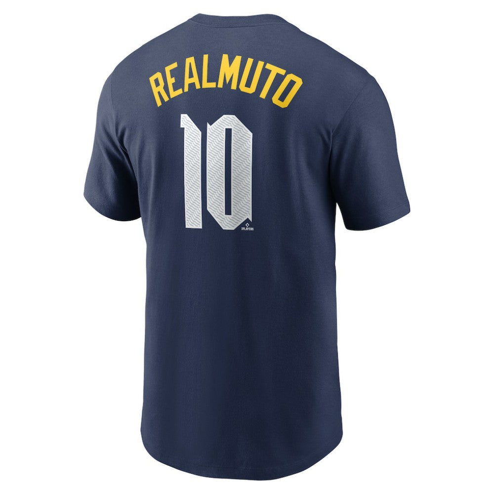 J.T. Realmuto Philadelphia Phillies Nike 2024 City Connect Fuse Player Name & Number T-Shirt - Navy - Nike Lifestyle