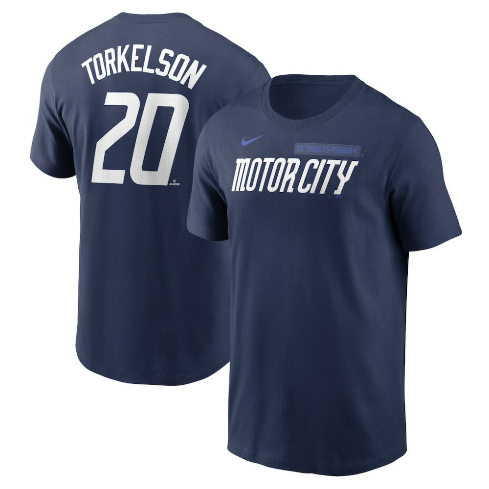 Spencer Torkelson Detroit Tigers Nike 2024 City Connect Fuse Name & Number T-Shirt - Navy - Nike Online