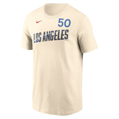 Mookie Betts Los Angeles Dodgers Nike 2024 City Connect Fuse Name & Number T-Shirt - Cream - Nike Lifestyle