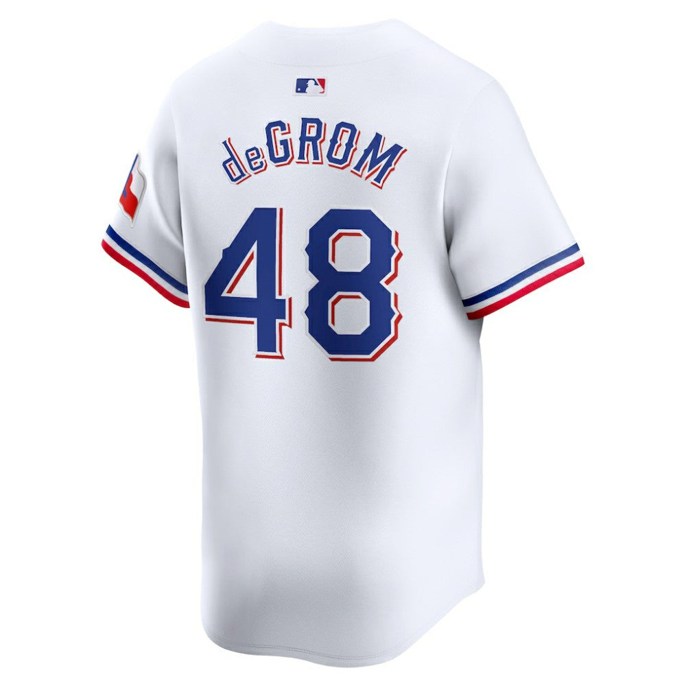 Jacob deGrom Texas Rangers Nike Home Limited Player Jersey - White - Nike Lifestyle
