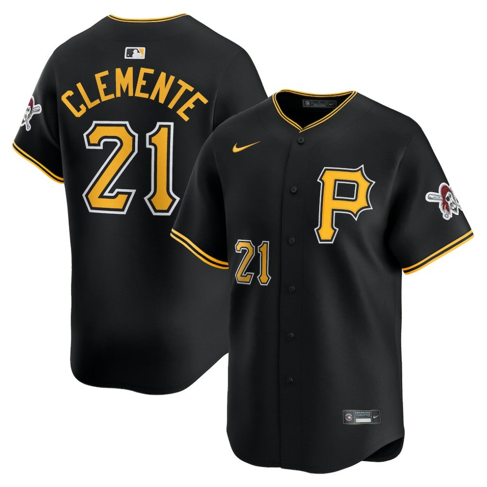 Roberto Clemente Pittsburgh Pirates Nike Alternate Limited Jersey - Black - Nike on Sale