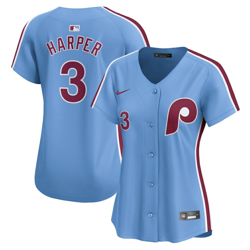 Bryce Harper Philadelphia Phillies Nike Women's Alternate Limited Player Jersey - Light Blue - Nike on Sale