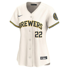 Christian Yelich Milwaukee Brewers Nike Women's Home Limited Player Jersey - Cream - Nike Lifestyle