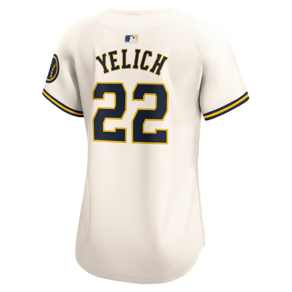 Christian Yelich Milwaukee Brewers Nike Women's Home Limited Player Jersey - Cream - Nike Lifestyle