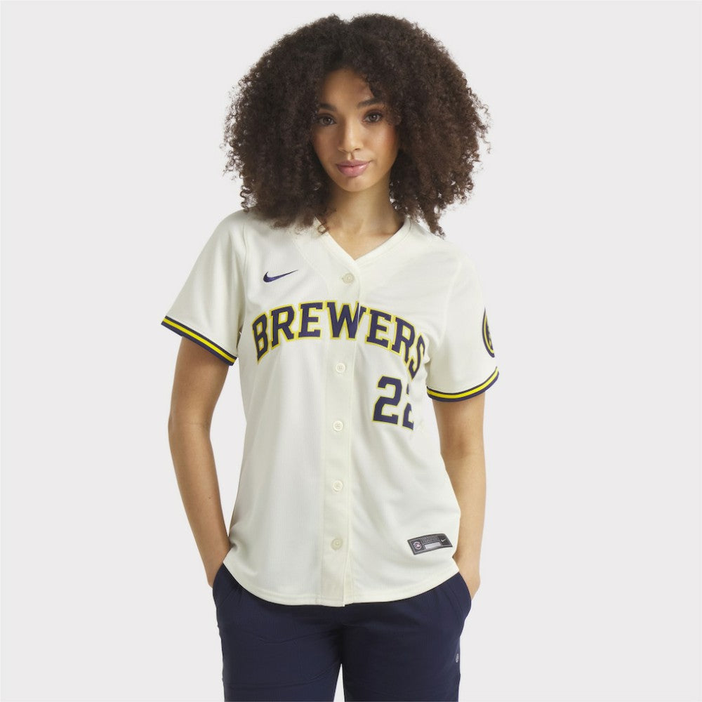 Christian Yelich Milwaukee Brewers Nike Women's Home Limited Player Jersey - Cream - Nike Lifestyle