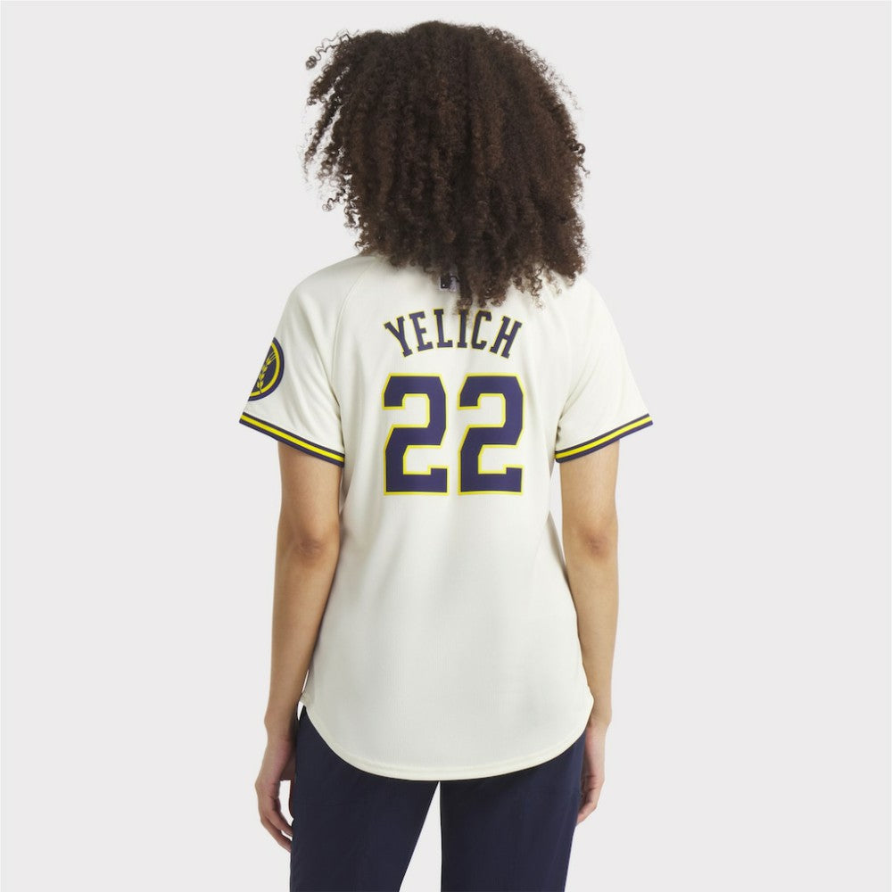 Christian Yelich Milwaukee Brewers Nike Women's Home Limited Player Jersey - Cream - Nike Lifestyle