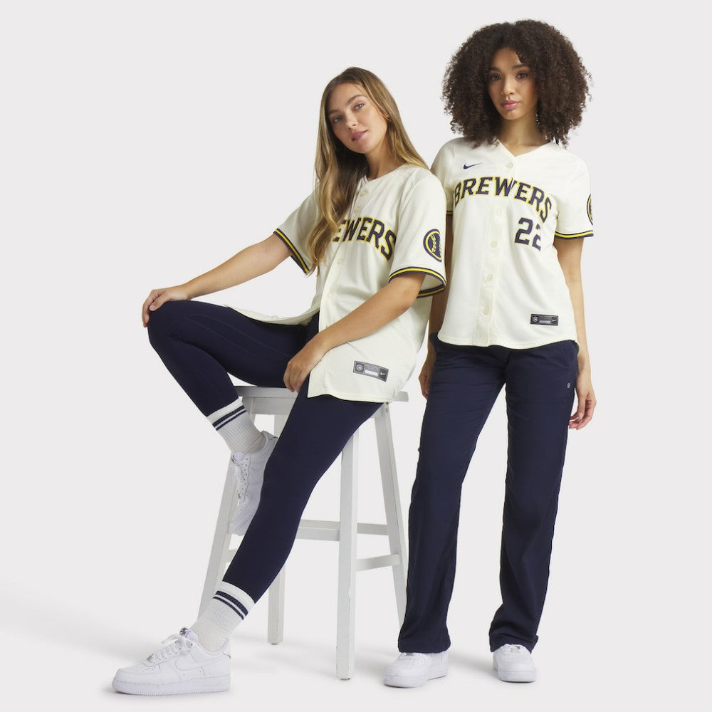 Christian Yelich Milwaukee Brewers Nike Women's Home Limited Player Jersey - Cream - Nike Lifestyle