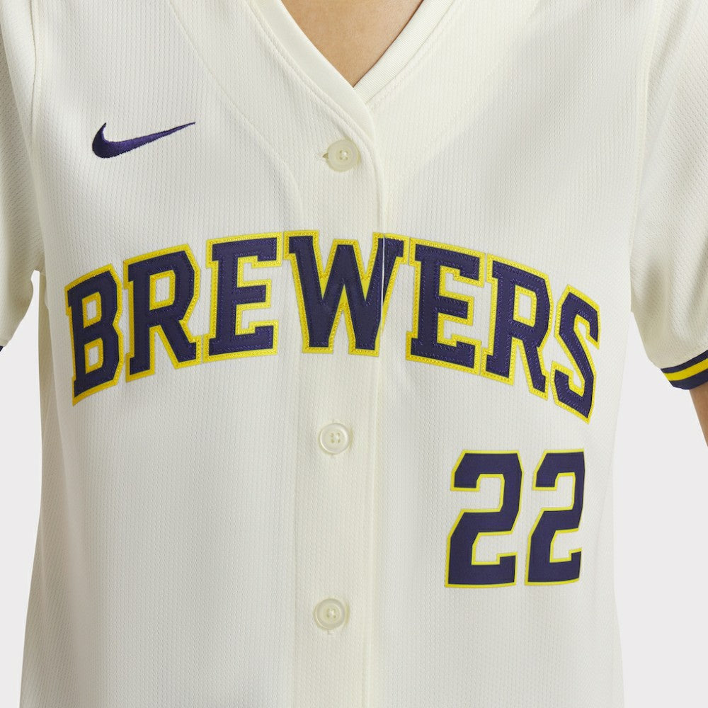 Christian Yelich Milwaukee Brewers Nike Women's Home Limited Player Jersey - Cream - Nike Lifestyle