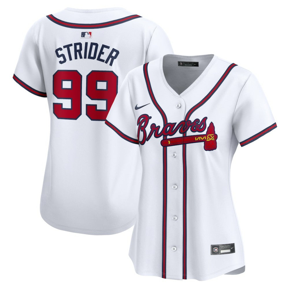 Spencer Strider Atlanta Braves Nike Women's  Home Limited Player Jersey - White - Nike Sale