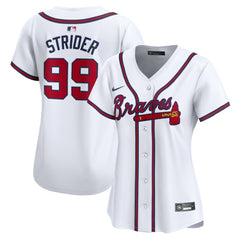 Spencer Strider Atlanta Braves Nike Women's  Home Limited Player Jersey - White - Nike Sale