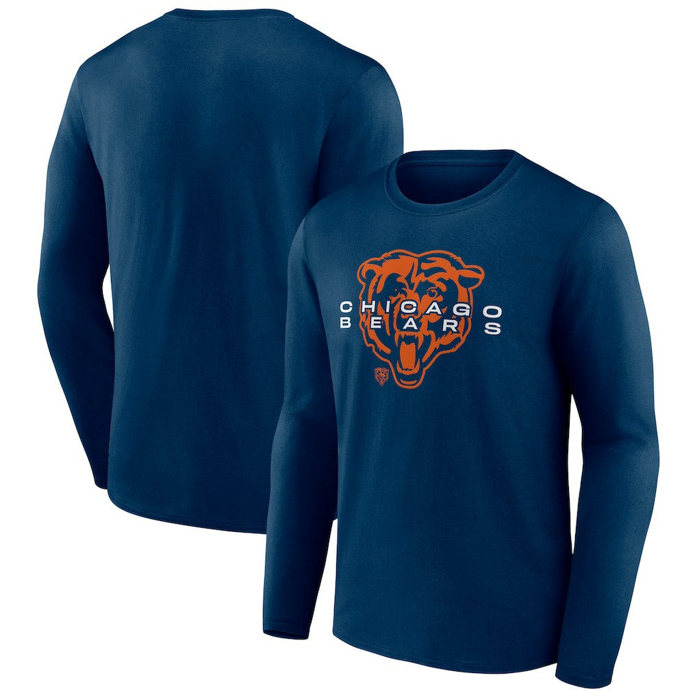 Chicago Bears Advance to Victory Long Sleeve T-Shirt Navy
