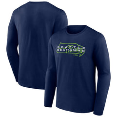 Seattle Seahawks Advance to Victory Long Sleeve T-Shirt College Navy