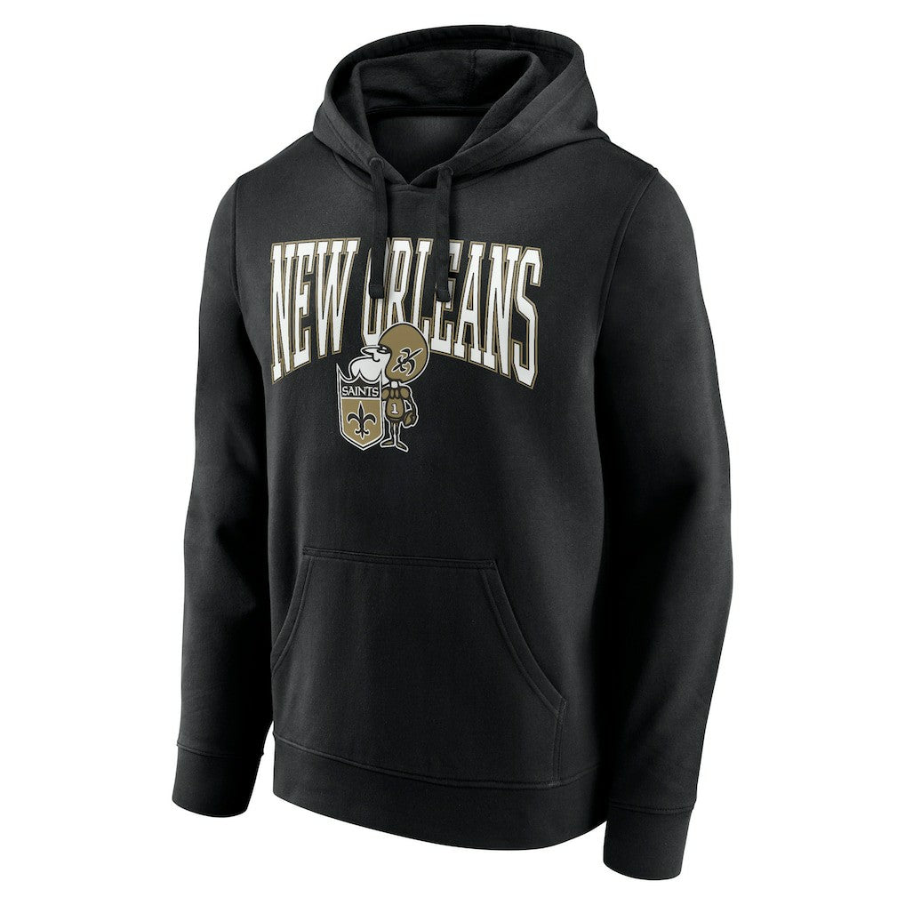 New Orleans Saints Gridiron Classics Campus Standard Pullover Hoodie Black