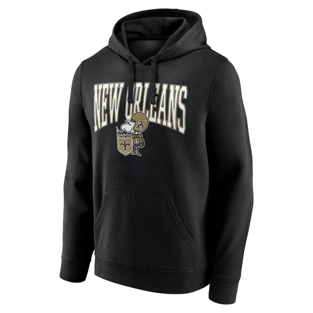 New Orleans Saints Gridiron Classics Campus Standard Pullover Hoodie Black