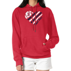 Boston Red Sox G-III 4Her by Carl Banks Women's Heart Fleece Pullover Hoodie - Red - MLB on Sale