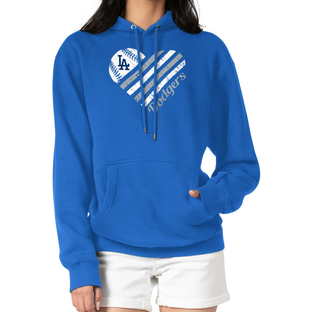 Los Angeles Dodgers G-III 4Her by Carl Banks Women's Heart Fleece Pullover Hoodie - Royal - MLB Online
