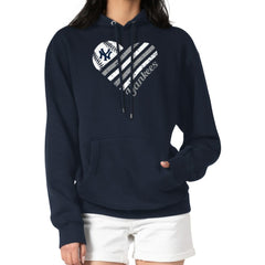 New York Yankees G-III 4Her by Carl Banks Women's Heart Fleece Pullover Hoodie - Navy - MLB Lifestyle
