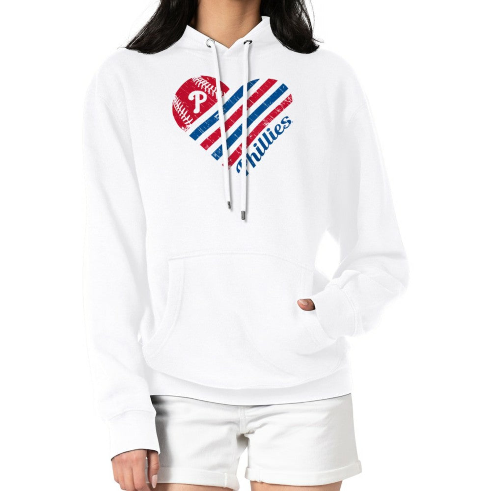 Philadelphia Phillies G-III 4Her by Carl Banks Women's Heart Fleece Pullover Hoodie - White - MLB Online