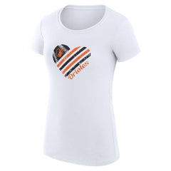 Baltimore Orioles G-III 4Her by Carl Banks Women's Super-Slim Fit Lightweight Heart Graphic T-Shirt - White - MLB Online