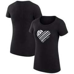 Chicago White Sox G-III 4Her by Carl Banks Women's Super-Slim Fit Lightweight Heart Graphic T-Shirt - Black - MLB Online