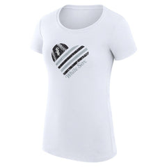Chicago White Sox G-III 4Her by Carl Banks Women's Super-Slim Fit Lightweight Heart Graphic T-Shirt - White - MLB Sale
