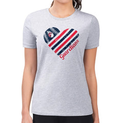 Cleveland Guardians G-III 4Her by Carl Banks Women's Super-Slim Fit Lightweight Heart Graphic T-Shirt - Heather Gray - MLB Lifestyle