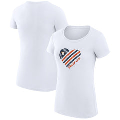 Houston Astros G-III 4Her by Carl Banks Women's Super-Slim Fit Lightweight Heart Graphic T-Shirt - White - MLB Discount