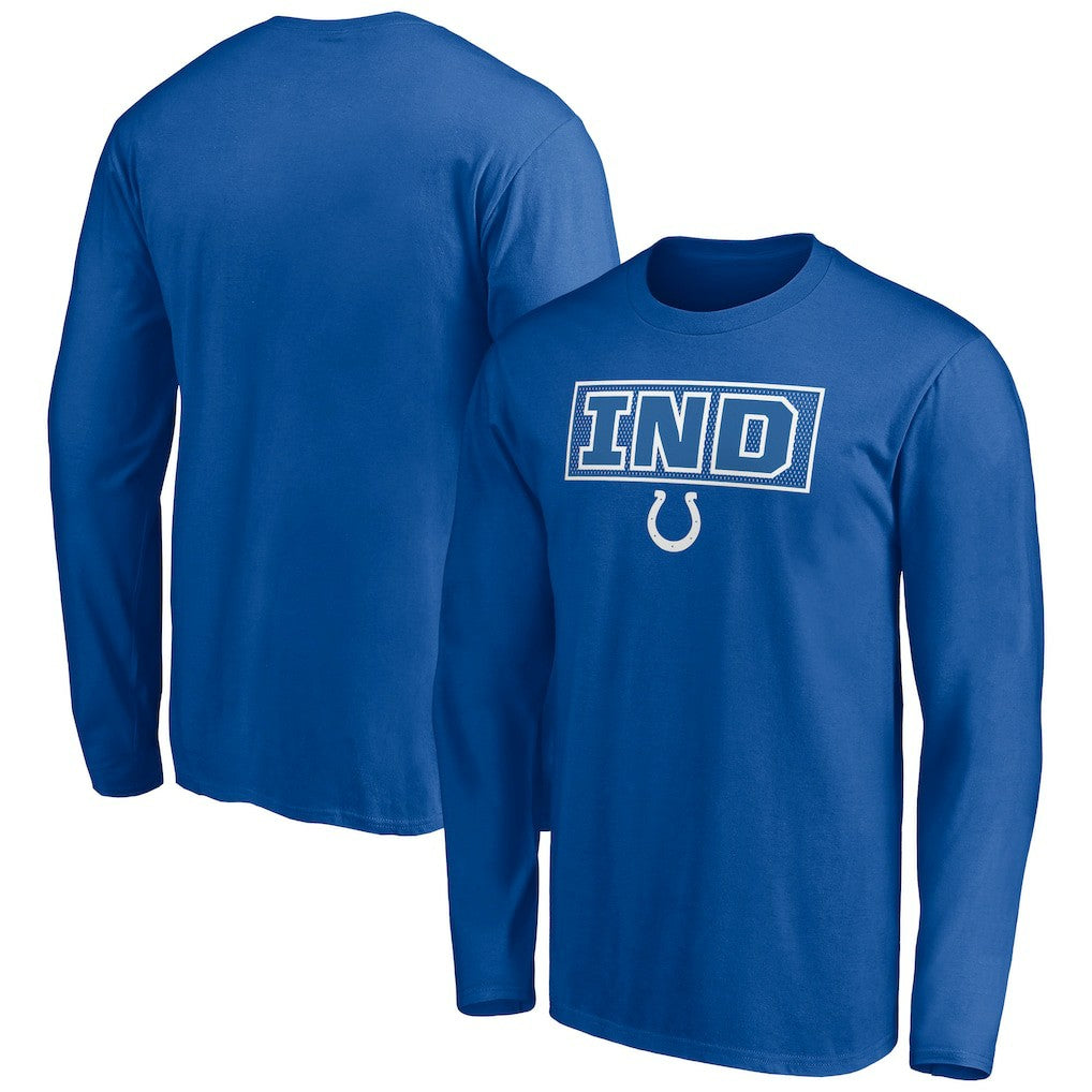 Indianapolis Colts Squad Throwbacks Long Sleeve T-Shirt Royal