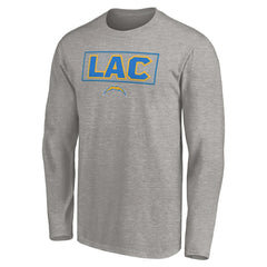 Los Angeles Chargers Squad Throwbacks Long Sleeve T-Shirt Heather Gray