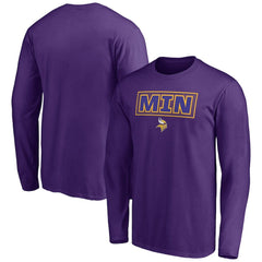 Minnesota Vikings Squad Throwbacks Long Sleeve T-Shirt Purple