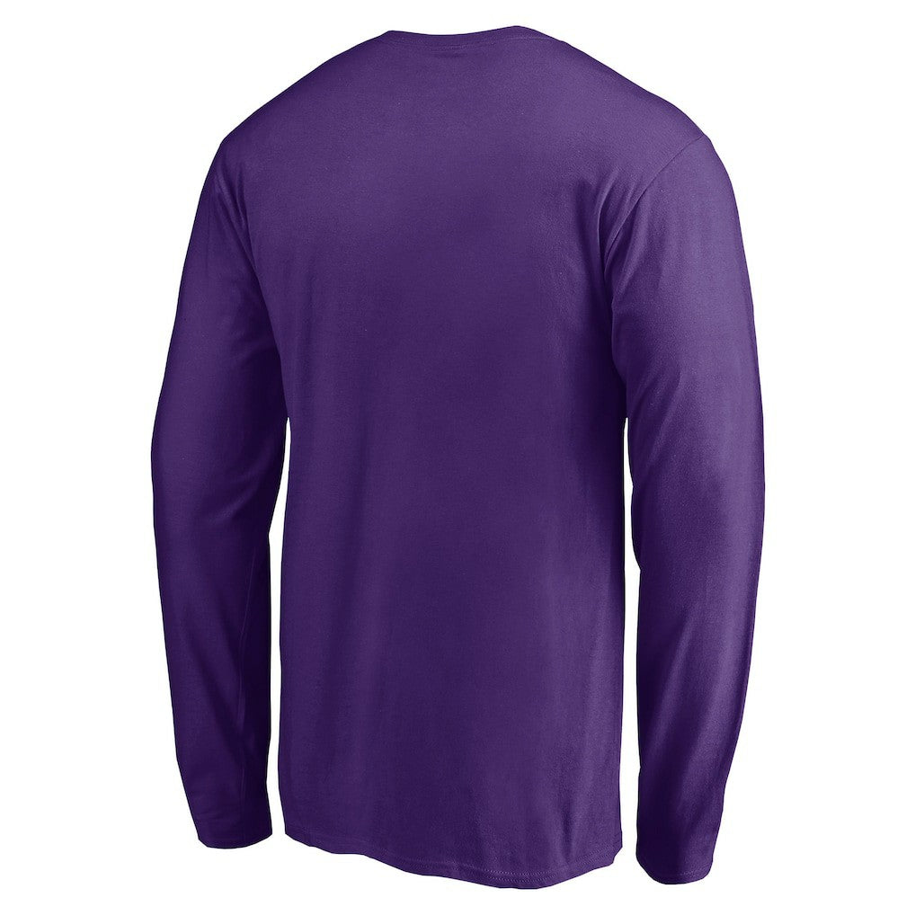 Minnesota Vikings Squad Throwbacks Long Sleeve T-Shirt Purple