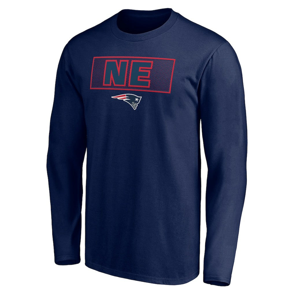New England Patriots Squad Throwbacks Long Sleeve T-Shirt Navy