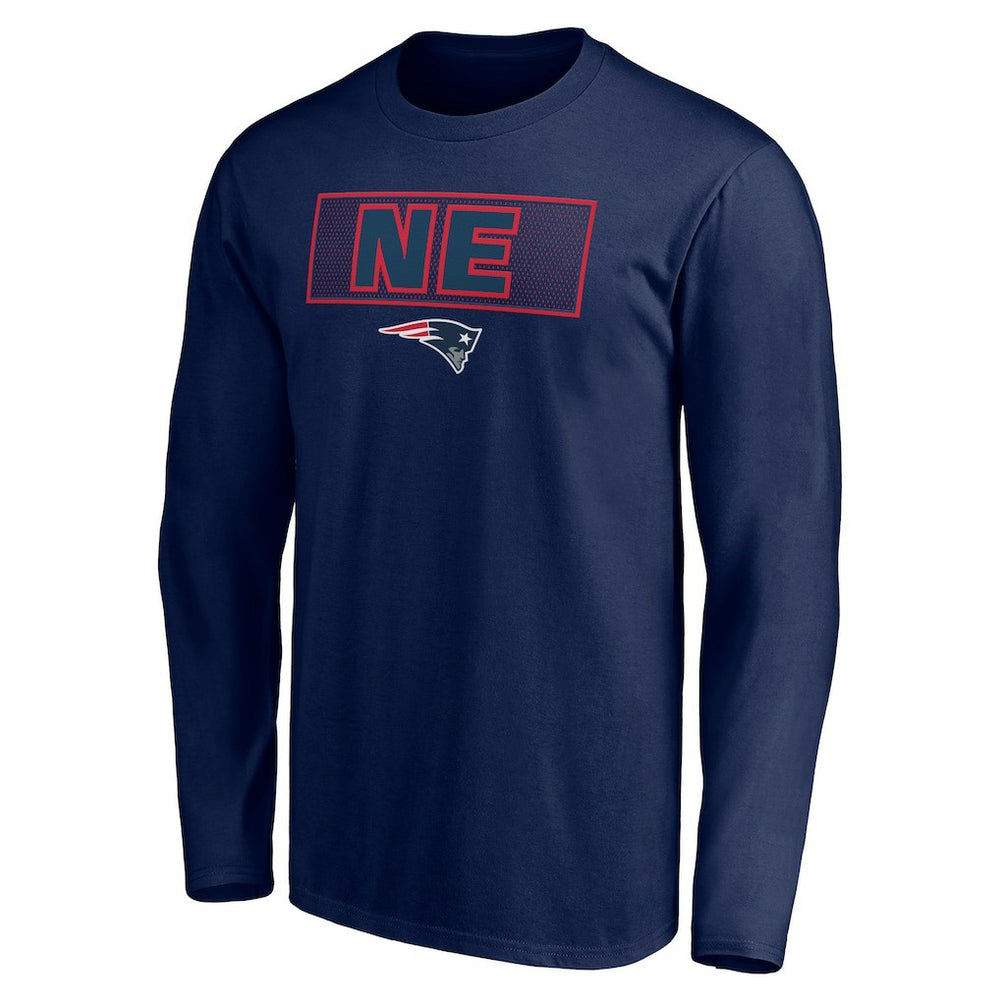 New England Patriots Squad Throwbacks Long Sleeve T-Shirt Navy