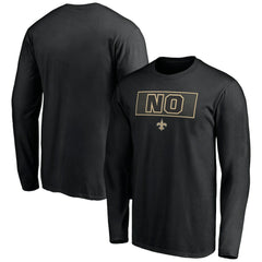 New Orleans Saints Squad Throwbacks Long Sleeve T-Shirt Black