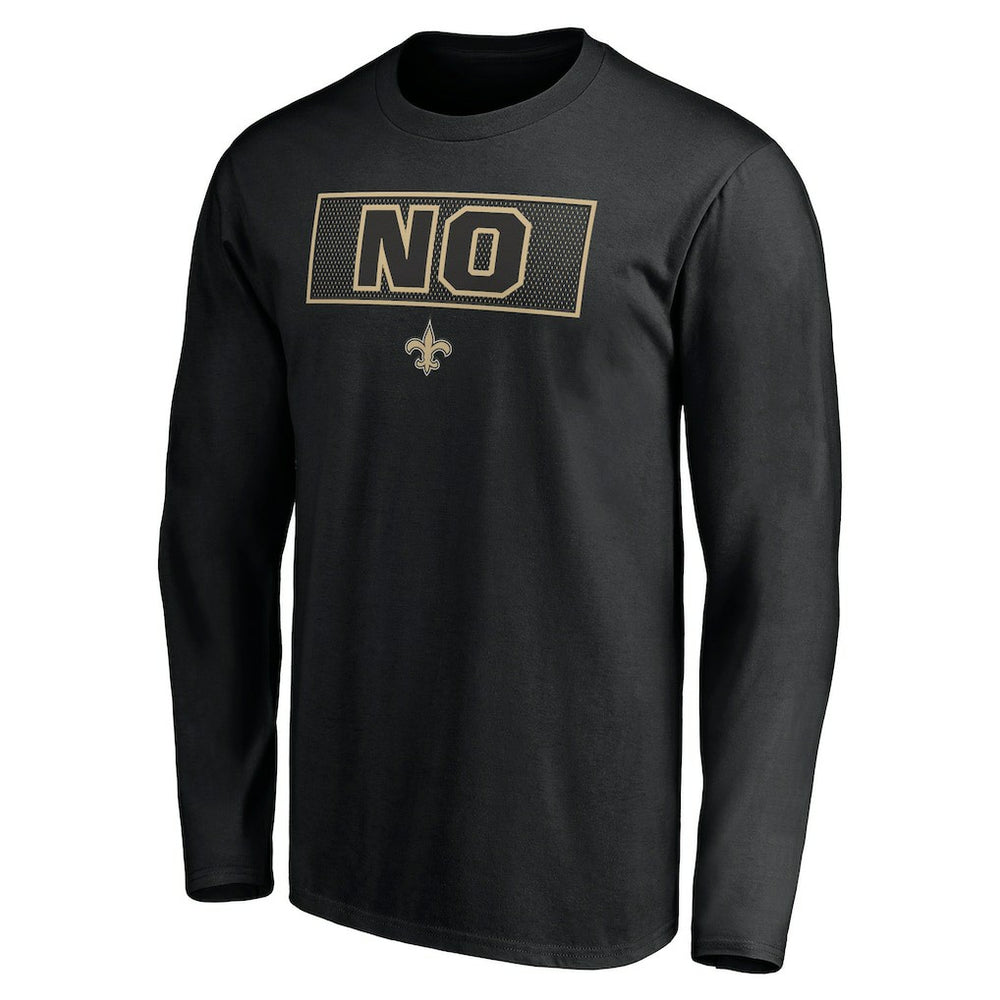 New Orleans Saints Squad Throwbacks Long Sleeve T-Shirt Black
