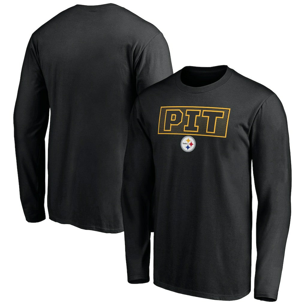 Pittsburgh Steelers Squad Throwbacks Long Sleeve T-Shirt Black