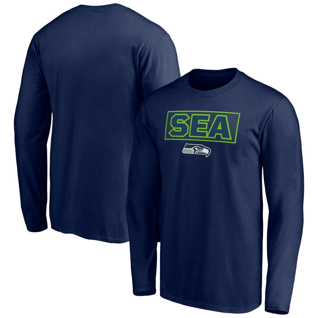 Seattle Seahawks Squad Throwbacks Long Sleeve T-Shirt College Navy