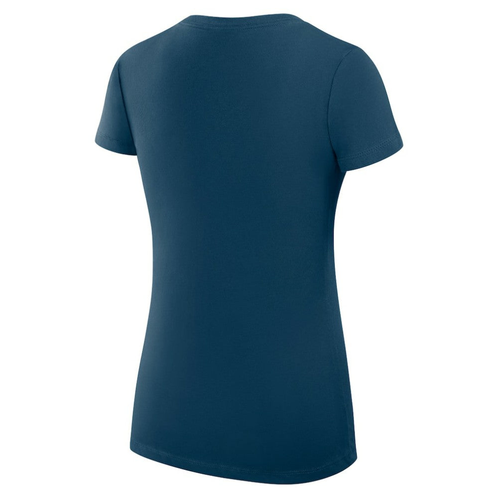 Atlanta Braves G-III 4Her by Carl Banks Women's Super-Slim Fit Lightweight Heart V-Neck T-Shirt - Navy - MLB Online