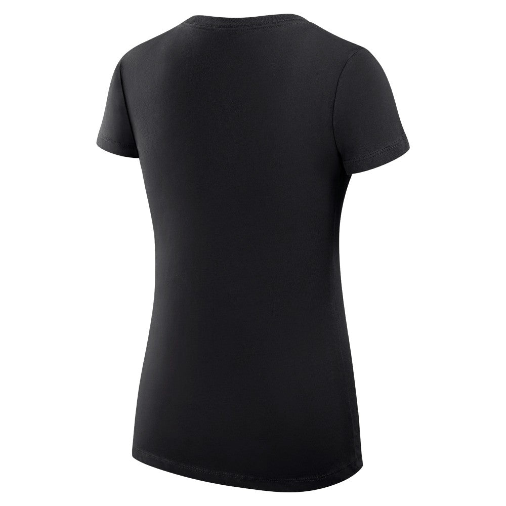 Cincinnati Reds G-III 4Her by Carl Banks Women's Super-Slim Fit Lightweight Heart V-Neck T-Shirt - Black - MLB Sale
