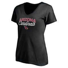 Arizona Cardinals Women's Depth Chart V-Neck T-Shirt Black