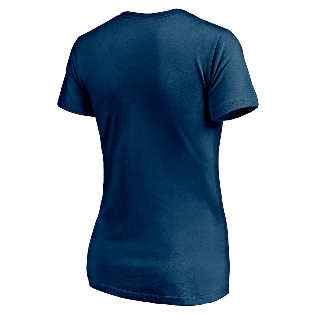 Chicago Bears Women's Depth Chart V-Neck T-Shirt Navy