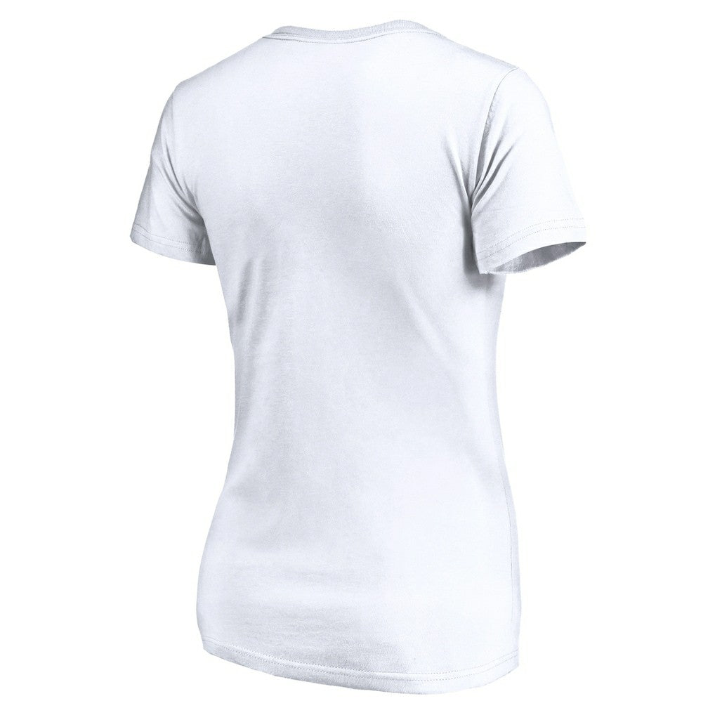 Los Angeles Chargers Women's Depth Chart V-Neck T-Shirt White